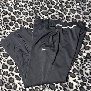 Nike Black Athletic Pants with White Logo